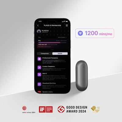 PLAUD NotePin 與 AI 年度專業版方案 - PLAUD TW