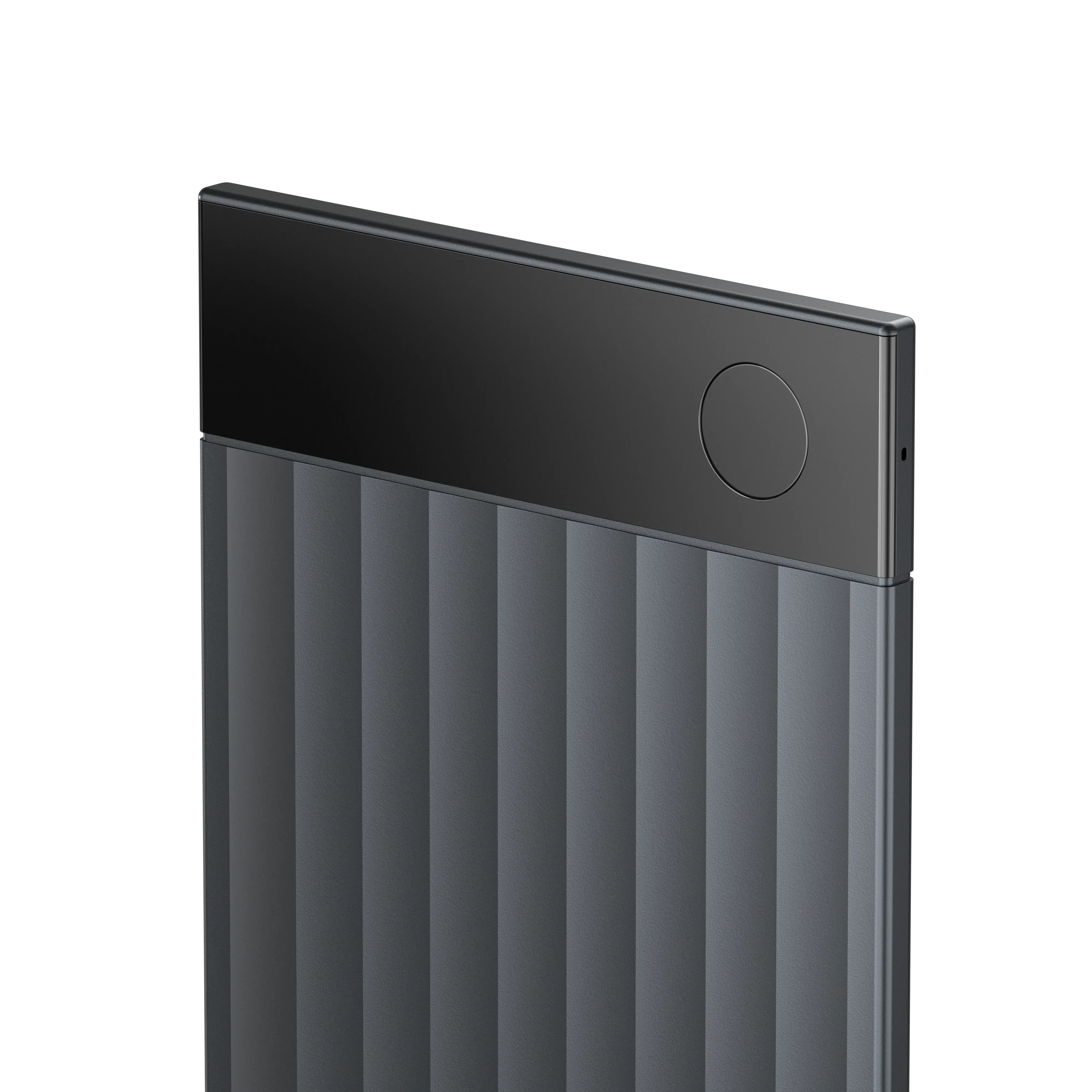 Plaud Note Pro AI voice recorder with ribbed dark gray design for meetings, calls and interviews
