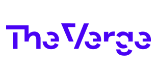 The Verge 標誌，紫色字體